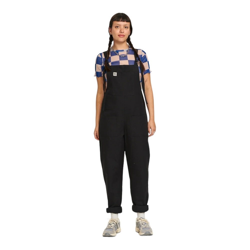 Lucy & Yak Original Dungaree: ORGANIC COTTON in Washed Black Sz M